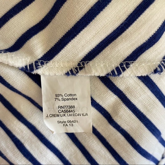 J. Crew Fit and Flare Striped Ponte Dress Size 4 - Picture 5 of 5
